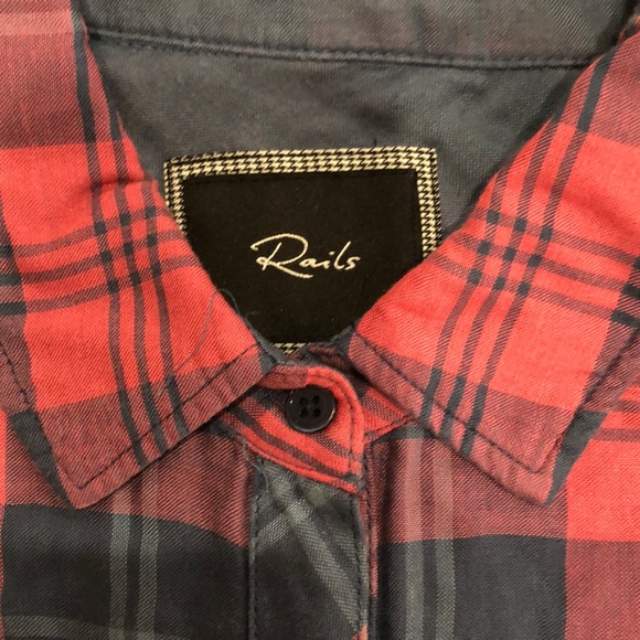 Rails Red/Gray Plaid Button Down - Picture 4 of 4